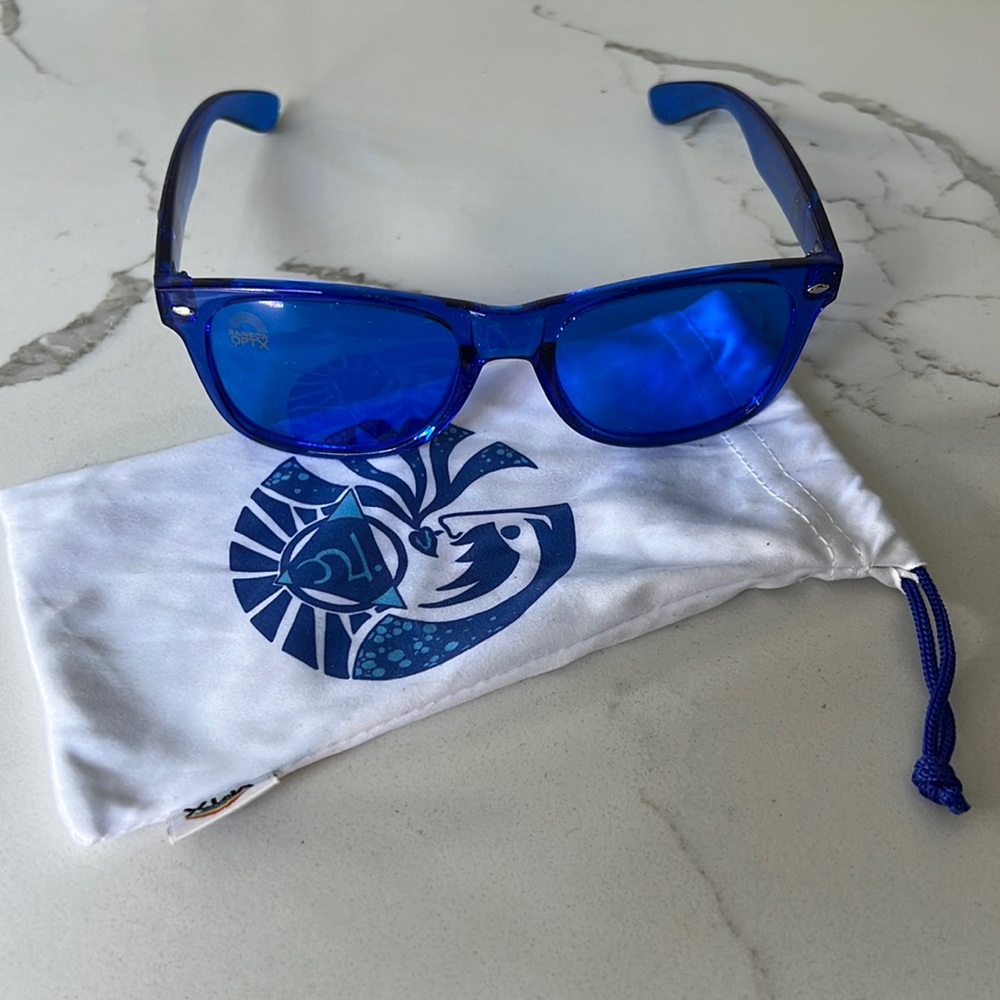 Rainbow OPTX • Translucent Blue • Unisex Sunglasses • Never Worn